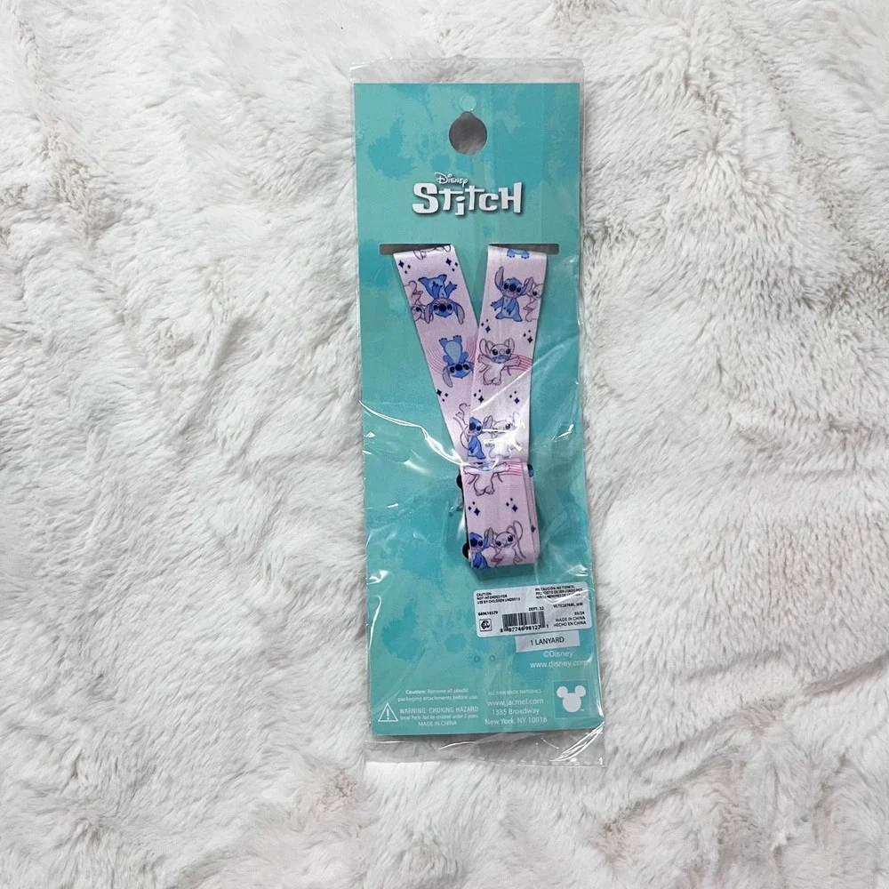 🔮 5/$25 Disney Lilo And Stitch Angel And Stitch Lanyard With Charm